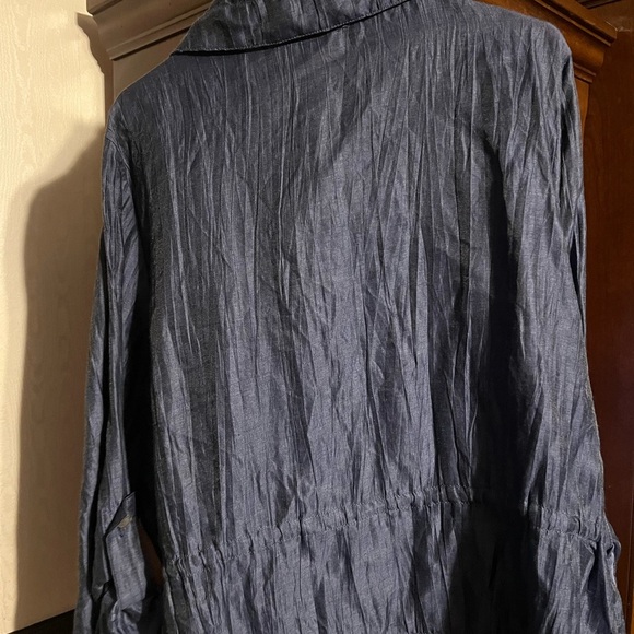 Ruby Rd Blue Utility Jacket with Sporty Style - Picture 3 of 3